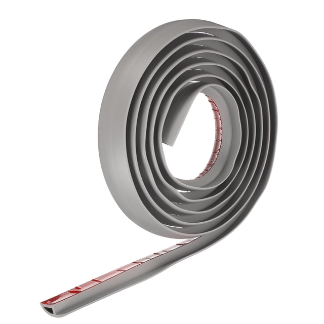 Tira de transición para piso Uxcell 1.4" 10ft autoadhesiva para la transición de alfombra a baldosas, borde de recorte para suelos irregulares de altura 10mm, gris
