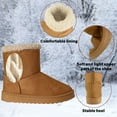 thumbnail image 2 of BERANMEY Suede Faux Fur Mid-Calf Boots For Womens Classic Winter Boots Rubber Sole Women's Boots, 2 of 7