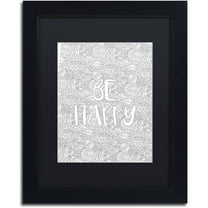 Trademark Fine Art "Inspirational Quotes 31" Canvas Art by Hello Angel, Black Matte, Black Frame