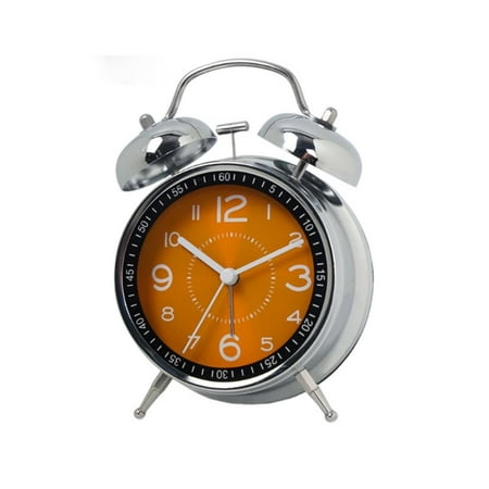 CCOCC Alarm Clock,Eye-Caring Alarm Clocks for Bedrooms,Modern Table Clock with Metal Dial and Glass Cover,Silent No-Tick Alarm Clock for Quiet Sleep