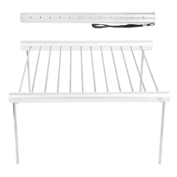 Grill, Stainless Steel Portable Camping Grill, Easy to Clean Barbeque Grill BBQ Grill Outdoor Hiking for BBQ Camping