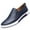 Blue, variant on JDEFEG Leather Work Shoes for Men Steel Toe Leisure Slip On Breathable Wear Men's Business Style Leather Shoes Solid Formal Color Men's Leather Shoes All Leather Mens Dress Shoes Brown 41