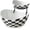 Black and White Pattern, variant on 3 Tier Serving Bowls with Stand, Chips and Dip Serving Dishes Set for Entertaining Party, Ceramic Fruit Bowl for Salad Soup Snacks, Microwave & Dishwasher Safe