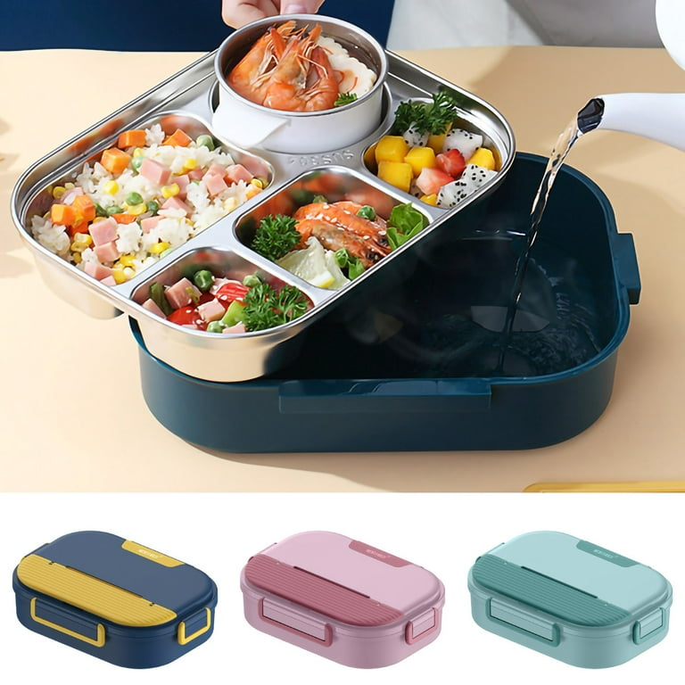 LLXIAO Stainless Steel Bento Box Adult Lunch Box with lunch bag, Stackable Lunch  Box Containers for Adult, Bento lunch Box with Dividers (C) - Yahoo Shopping