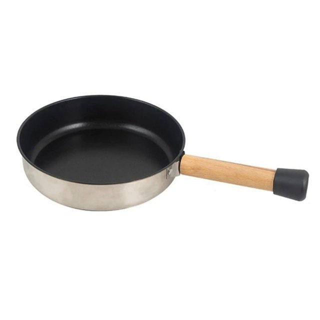 Portable Camping Frying Pan with Non Stick Coating Outdoor Cookware for Campers and Traveler Frying Pan with Handle