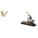 thumbnail image 1 of Figura de pájaro de ballet dorado, estatua de bailarina, escultura para el hogar, oficina, escritorio, sala de estar, chimenea, restaurante, decoració, 1 of 8