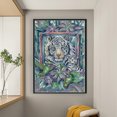 thumbnail image 4 of Hilo de bordar de algodón ecológico completo, 11CT, estampado de dos tigres, punto de cruz, 46x64cm, 4 of 9