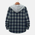 thumbnail image 4 of cllios Mens Flannel Hoodie Shirts Casual Plaid Jacket Button Down Flannel Shirt for Men Fall Winter Long Sleeve Hooded Shirts, 4 of 9