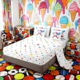 thumbnail image 4 of Erosebridal Pink Swirl Baseball & Bat Print Twin Bedding Sets, Cute Sports Bedding Comforter Set for Kids Boys and Girls, Polka Dots Reversible 7pcs, 4 of 6