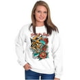 thumbnail image 4 of Break the Rules Japanese Mask Tattoo Unisex Plus Fleece Graphic Sweatshirt Brisco Brands 5X, 4 of 5