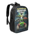 thumbnail image 2 of Monster Trucks Backpack Student Schoolbag Large Capacity Adjustable Shoulder Backpack for School Work Travel Unisex Gift for Student Adult Friends 17inch, 2 of 5