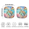 thumbnail image 6 of Binienty Sea Turtle Car Front Windshield Sun Shade Visor Easy Fold Tropical Hibiscus Floral Car Window Sunshades 2-Piece Windshield Sun Blocker Shade Universal for Most Vehicle Sedans SUV Truck, 6 of 7