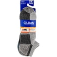 thumbnail image 2 of Gildan Men's Ultra Cotton No Show Socks Assorted, 3 Pack, 2 of 3