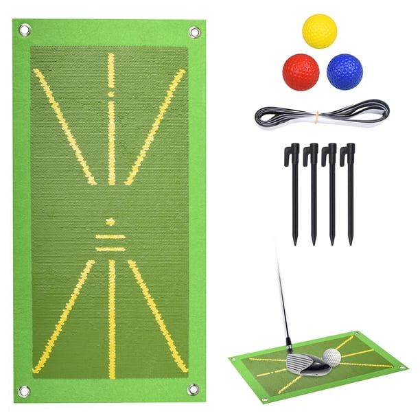 Almohadilla de pista de golf Likrtyny, Alfombrilla de entrenamiento de swing de golf reutilizable, Almohadillas de camino de bola de bateo