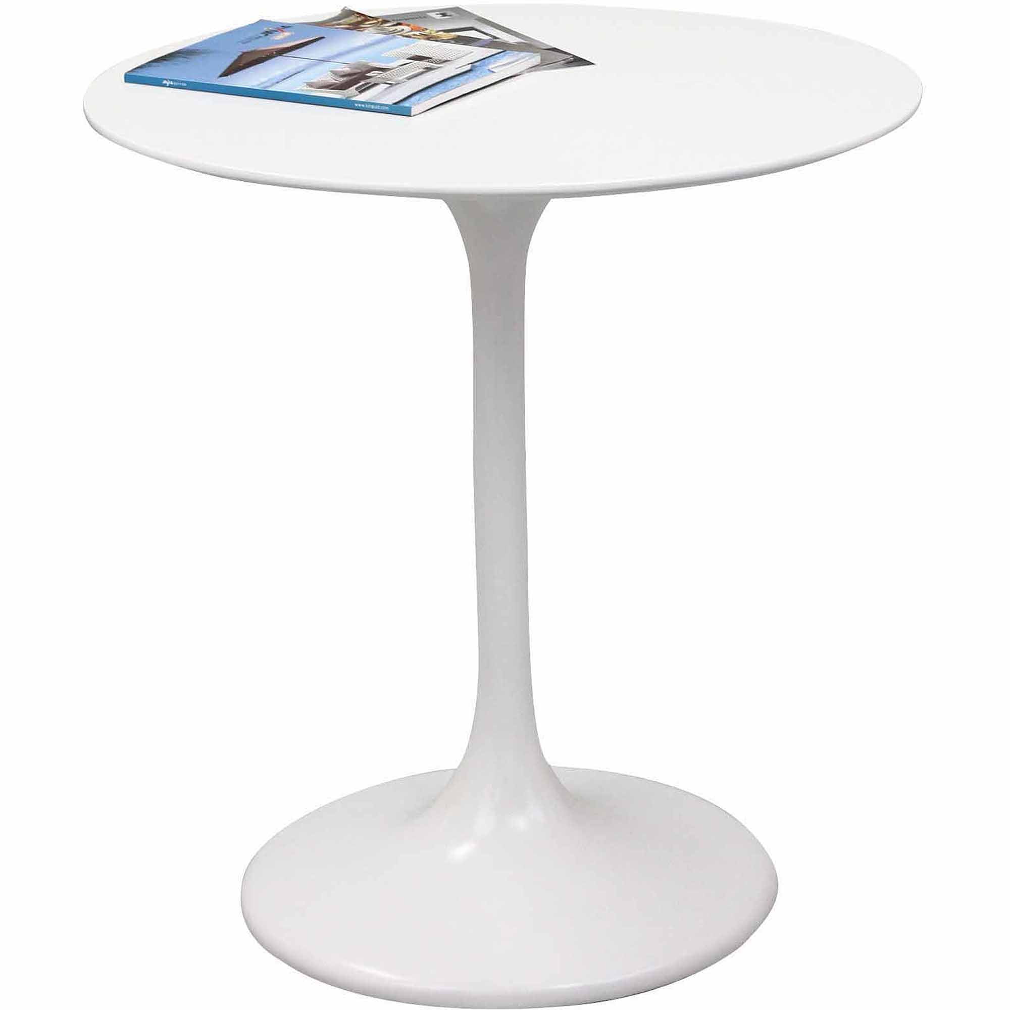 Modway Lippa 28" Round Fiberglass Dining Table in White