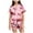 Pink, variant on Girls' Pajama Sets Big Girls Button Down Sleepwear Short Sleeve Pajama Sets (Brick Red,Size 8-9 Years)