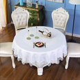 thumbnail image 3 of XINQIHANG Nappe en Dentelle Blanche Table Ronde Mariage Fête Maison Cuisine, 3 of 7