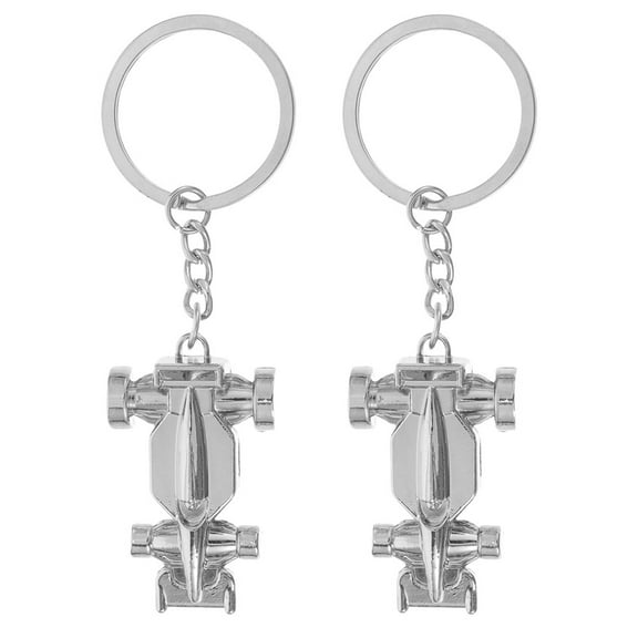 2 Pcs Racing Keychain Hinge Hardware Bracket Alternative Button Silver