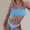 Sky Blue, variant on Odbmxy Strapless Two Piece Bathing Suits for Women Bandeau Swimsuits Women Backless Plain High Waist Holiday Swimwear,Pink L