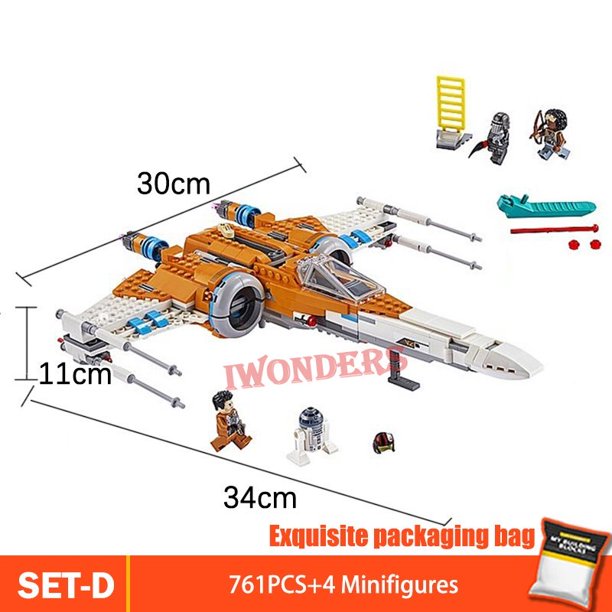 2023 Nuevo Caminar AT-Razor Crest Millennium Falcon X-wing Modelo Conjunto De Bloques Ladrillo Niño Niña Juguete Niños Regalos Gao Jinjia unisex