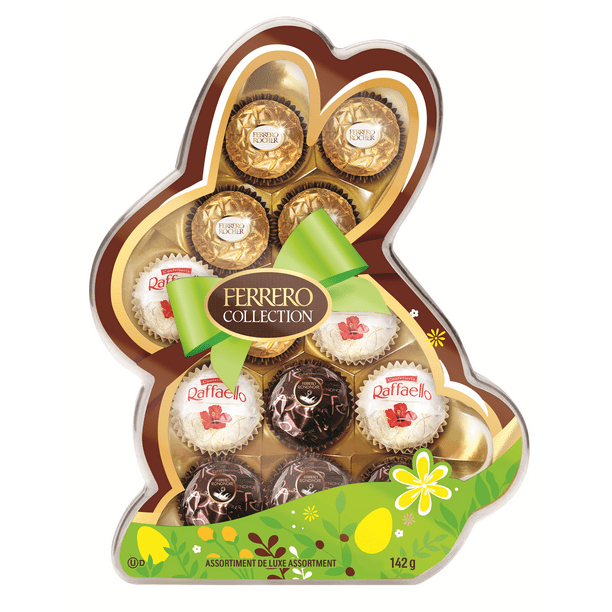 Boîte-cadeau Ferrero Collection® en forme de lapin de Pâques 13 confiseries, 142 g