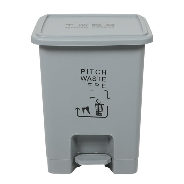 1 bote de basura con escalón de 15 l de gran capacidad para el hogar y la oficina.