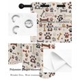 thumbnail image 5 of Dog Claws Thermal Insulated Blackout Curtains for Bedroom 24 Length Dog Bones Love Vintage Texture Room Darkening Curtain 1 Panel Grommet Window Curtain Drape for Living Room Nursery Room, 5 of 7