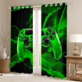 thumbnail image 2 of Homewish Game Console Black Out Curtains,Gamepad Gamer Curtains Pack of 2 (42x63 Each),Black Green Bedroom Curtains For Kids,Super Cozy Room Decor, 2 of 6