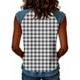 thumbnail image 6 of Trgacdwlo Plaid Womens Tank Tops Crew Neck Raglan Women's Sleeveless Shirts Color Block Summer Beach Vintage Women's Tunics, 6 of 6