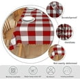 thumbnail image 6 of 60x84 Inch Checkered Farmhouse Linen Table Cloth Rectangle Buffalo Plaid Christmas Durable Tablecloth Striped Stain Resistant Table Cover for Dining Room Festival Party Table Decor, 6 of 7