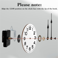 thumbnail image 4 of Mecanismo de Reloj de Repuesto, Funciona con Pilas, Silencioso, Kit de Reparación de Manecillas, Eje de 12 mm de Longitud., 4 of 5