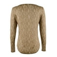 thumbnail image 2 of Women's Long Sleeve Snake Print Linen Top-TM-XS, 2 of 5