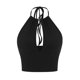thumbnail image 1 of SAYOO Chaleco Recortado Sin Mangas para Mujer, Camiseta Sin Mangas Ajustada Con Cuello Halter De Color Sólido, Camisola Con Ombligo Ahuecado De Verano SAYOO Casual, 1 of 8