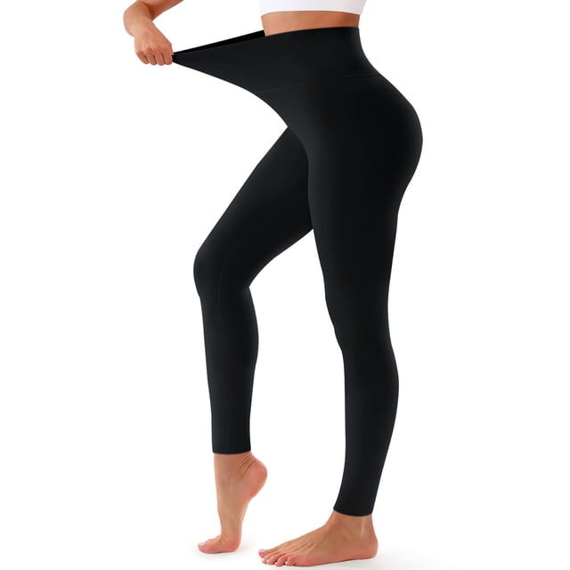 Leggings Bluemaple de cintura alta con control de abdomen, suaves para yoga