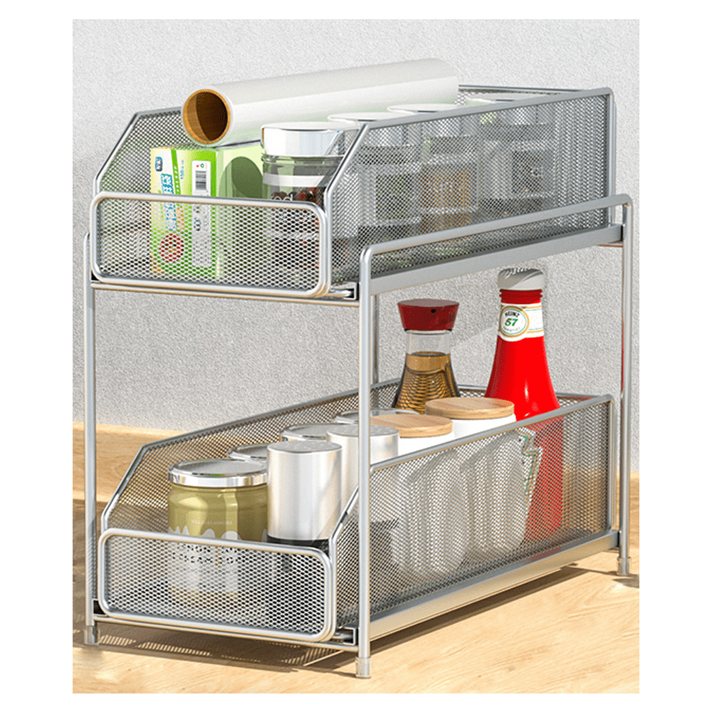 Under Sink Sliding Basket Organizers Drawers 13.2" W x 9.25" D