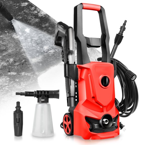 Portable High-Pressure Electric Power Cleaner Car Washer Machine 1813 PSI 1.45 GPM Red