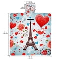 thumbnail image 2 of Valentine's Day Canvas Beach Blanket Picnic Mat - Oversized Outdoor Rug for Beach, Camping, and Picnics - 63 x 55 inches Large Size with Premium Material for Comfort and Durability, 2 of 6
