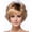 Yellow, variant on White Short Curly Hair Wig for Women with Oblique and Air Bangs - Lightweight and Comfortable Fashion Hairpiece