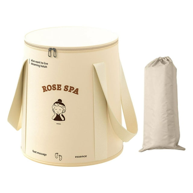 Cubo plegable Yuyangstore lavabo portátil para baño de pies blanco