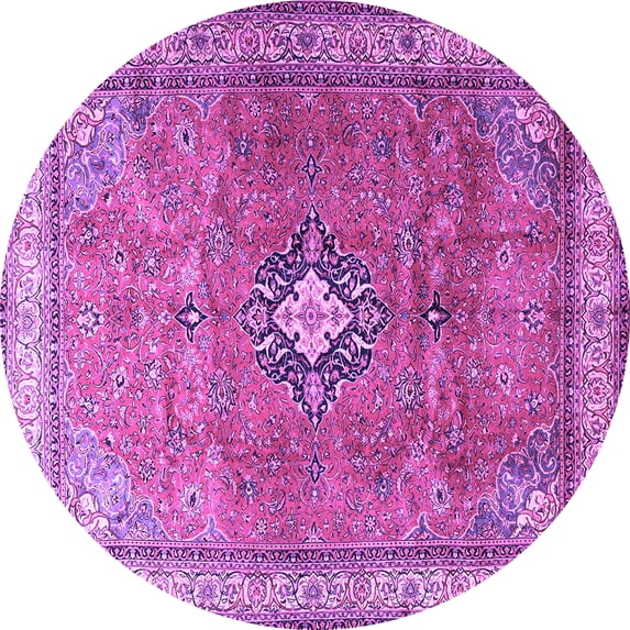 Ahgly Company Indoor Round Persian Purple Traditional Area Rugs, 7' Round