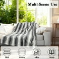 thumbnail image 4 of GONUES Electric Throw Shawl, 50x60, Soft Imitation Carved Rabbit - Hair Striped, Gray and White, 4 of 8