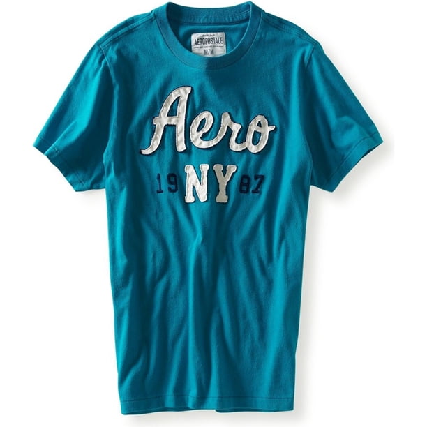 Camiseta gráfica Aeropostale para hombre 19 Ny 87, verde, grande