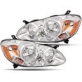 thumbnail image 4 of SCITOO55055170AE CH2502122 Fit For Toyota Corolla 2003 2004 2005 2006 2007 2008 Headlamp in Chrome Housing Amber Reflector Clear Lens, 4 of 6