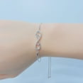 thumbnail image 3 of 925 Sterling Silver 0.15 Cttw Canadian Diamond Infinity Symbol Bolo Bracelet, 3 of 4