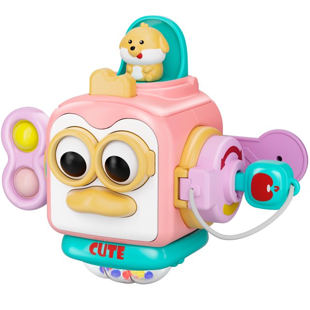 Montessori Toys OSIMILY Busy Cube para niñas de 1 a 3 años con sonajero