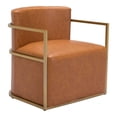 thumbnail image 1 of ZUO Xander Modern Accent Chair in Brown, 1 of 10