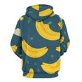 thumbnail image 3 of _Maine Banana Pattern (4) Men's Women Vintage 3D Hooded Sweatshirt - All-Season Loose Fit Streetwear, 3 of 6