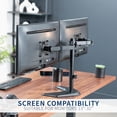 thumbnail image 3 of VIVO Black Dual Monitor Articulating Desk Stand Mount, Fits Up to 32" Screens, 3 of 9