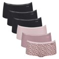 thumbnail image 1 of Sloggi braguitas de mujer, pack de 6 - GO Crush Short C6P, braguitas, algodón elástico Negro/Rosa M (Medium), 1 of 7