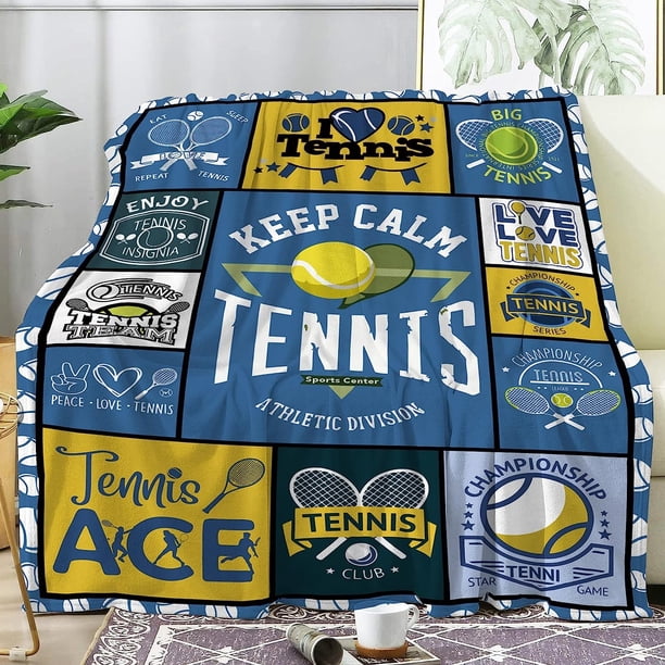 LHSHID Tennis Blanket Tennis Gifts Blanket for Men Women Adults Tennis Lover Soft Flannel Cozy Tennis Player Blanket for All Season Sport Lover Blanket for Bed Sofa Camping Couch 30x40in